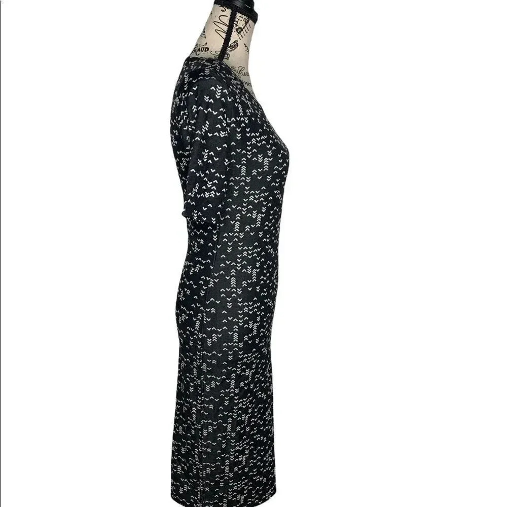 LuLaRoe XXS Julia Dress Black & White Pattern NWT - Picture 3 of 16